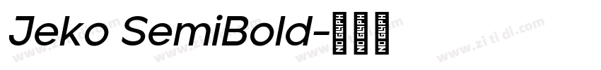 Jeko SemiBold字体转换